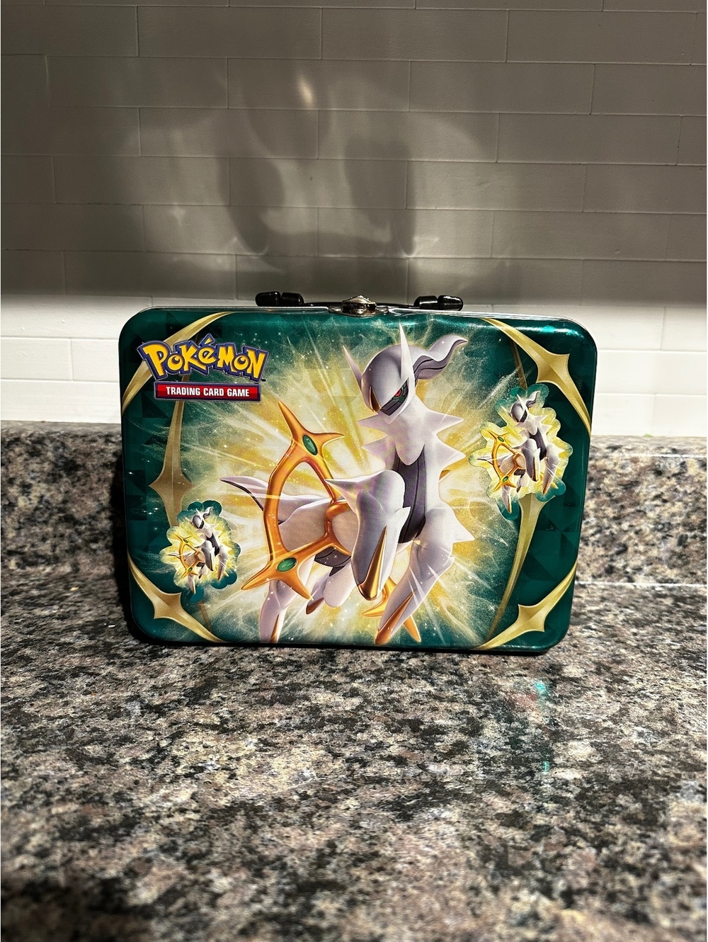 Pokemon Metal Storage Tin Featuring Arceus TIN ONLY Collectible